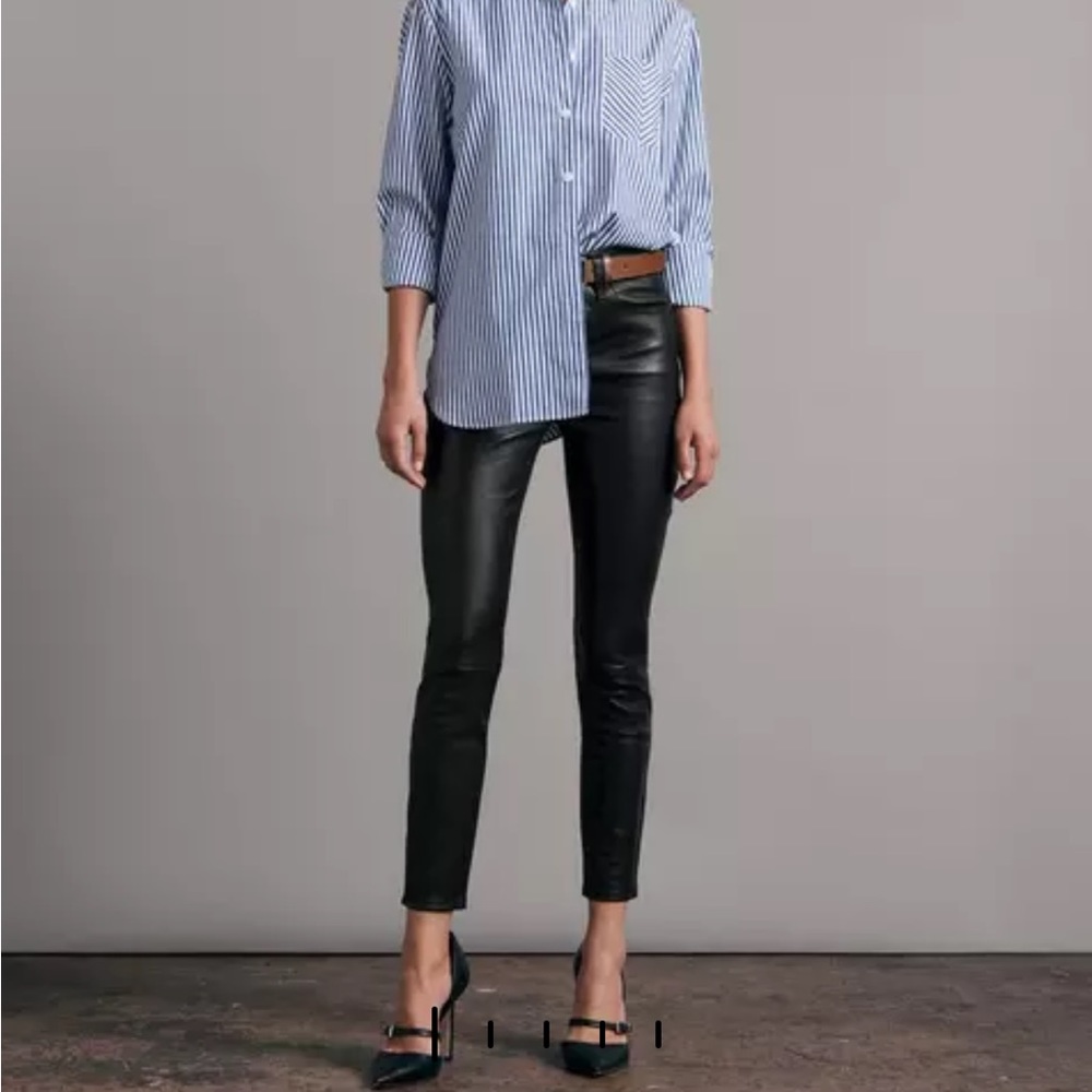 rag & bone Nina High Rise Skinny Leather Pant Pants Jeans - NEW - 23